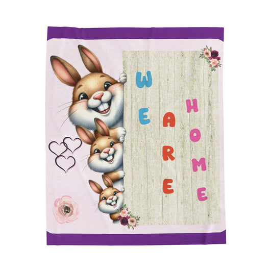 Bunny Velveteen Plush Blanket