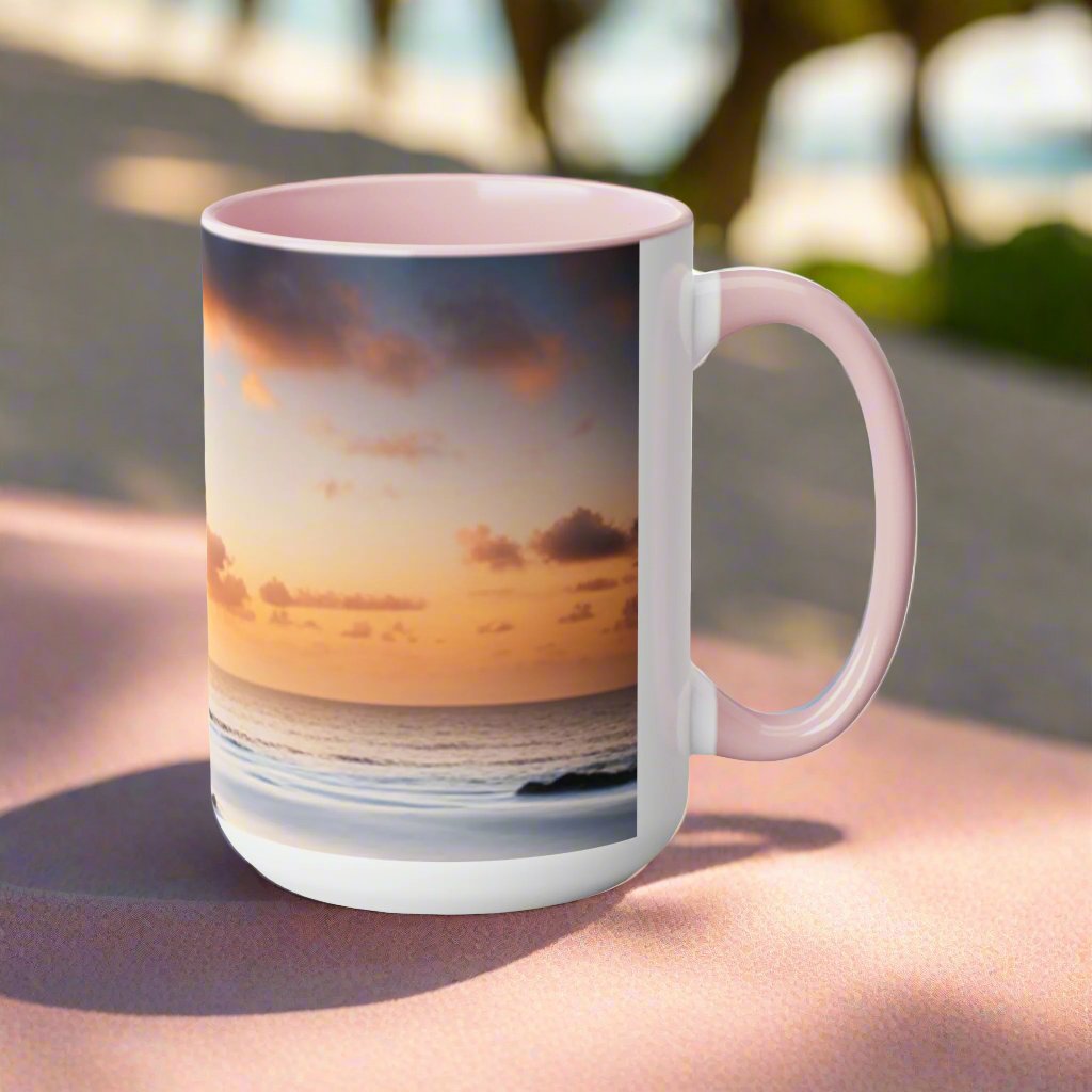 Two-Tone Coffee Mugs, 15oz