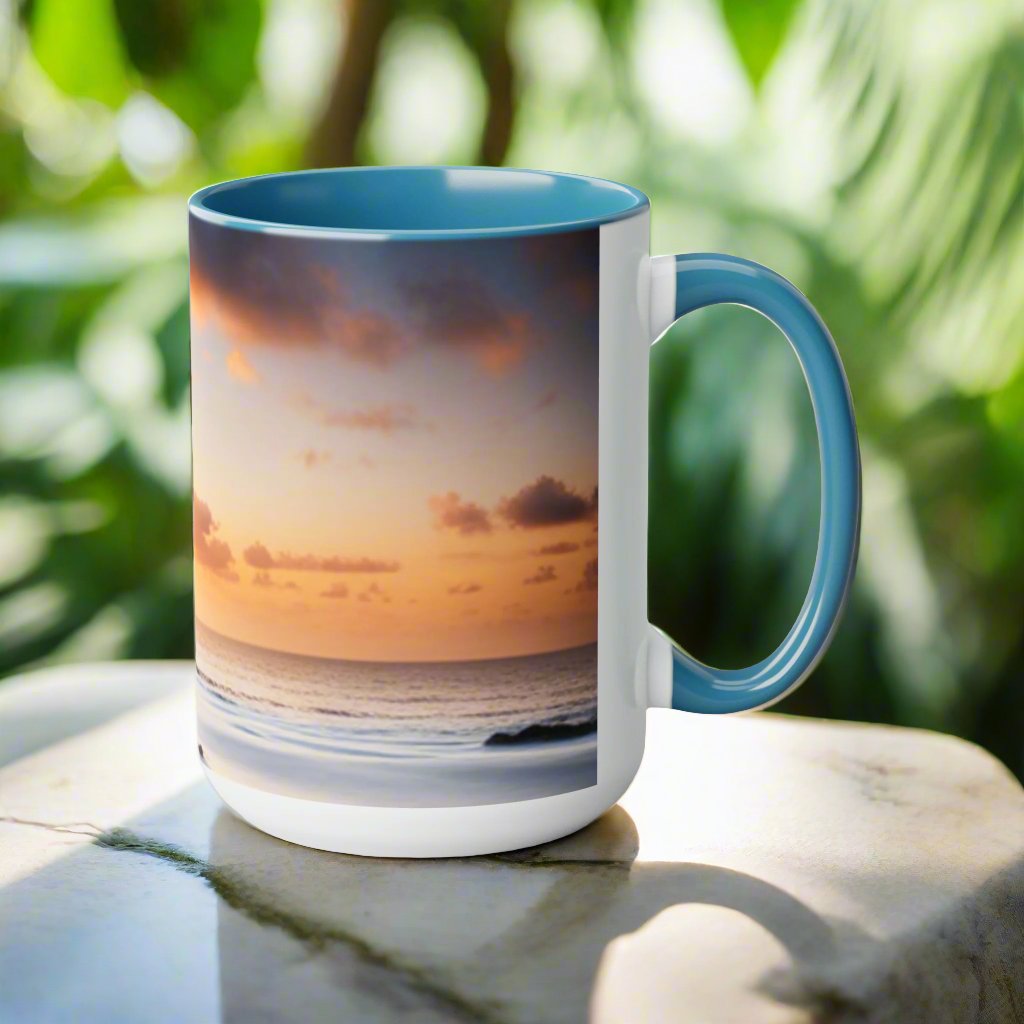 Two-Tone Coffee Mugs, 15oz