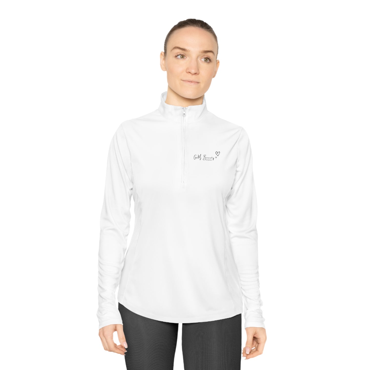 GSM Ladies Quarter-Zip Pullover/black lettering