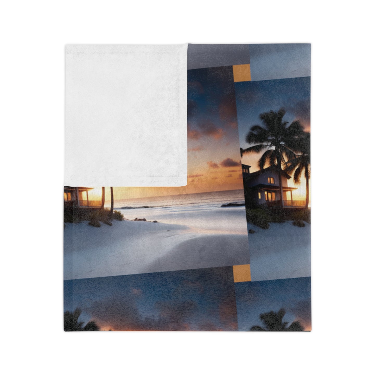 Beach House Velveteen Microfiber Blanket