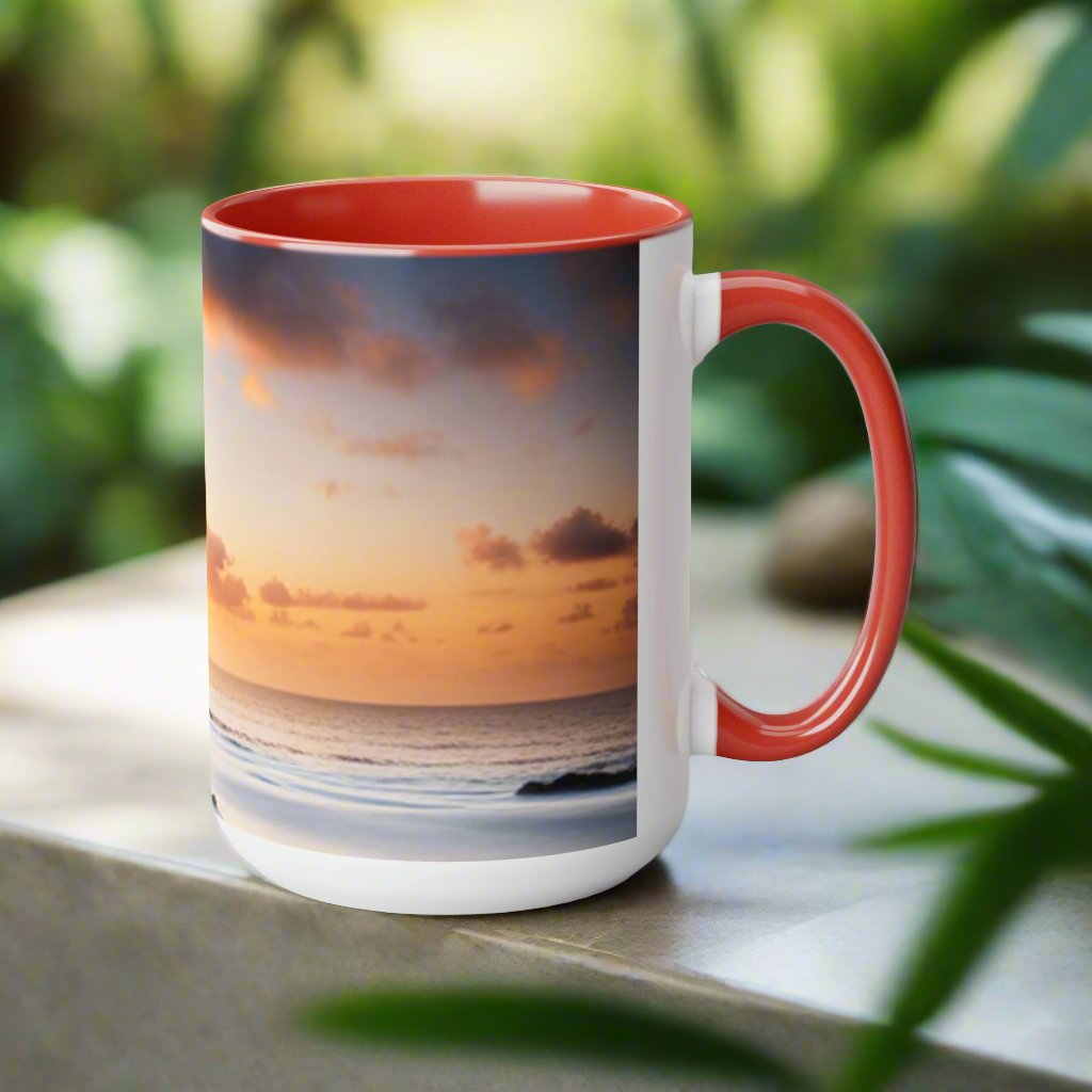 Two-Tone Coffee Mugs, 15oz