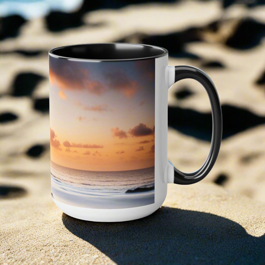 Two-Tone Coffee Mugs, 15oz