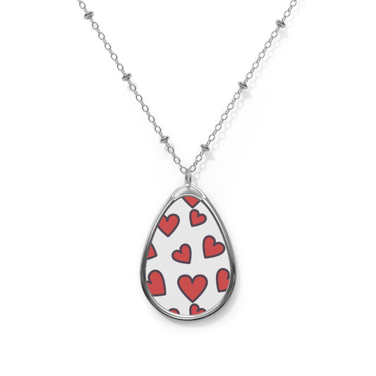 Hearts Oval Necklace